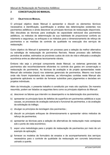 Manual de RestauraÃ§Ã£o de Pavimentos AsfÃ¡lticos - IPR - Dnit