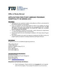 Hospitality in Genoa Study Abroad Application - Florida International ...