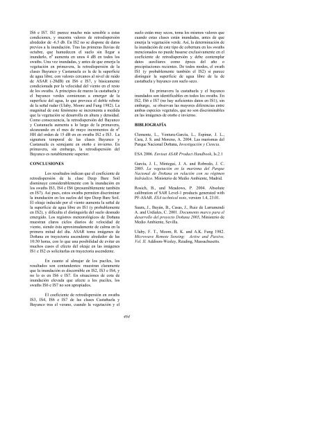 efecto de la inundaciÃ³n sobre el coeficiente de retrodispersiÃ³n de ...