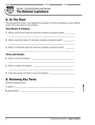 Chapter 10, Section 1: Guided Reading - Analy High School Staff