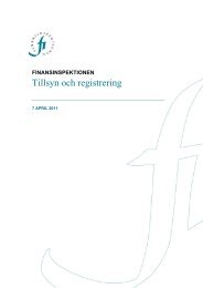 Tillsyn och registrering - Finansinspektionen