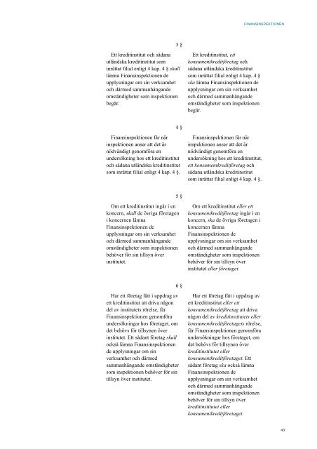 Tillsyn och registrering - Finansinspektionen