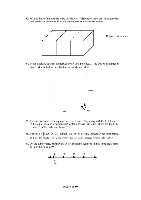 Problem Solving Questions PDF - Project Maths