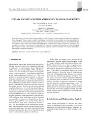 TERNARY WAVELETS AND THEIR APPLICATIONS TO SIGNAL ...