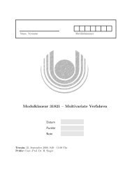 Modulklausur 31821 â Multivariate Verfahren