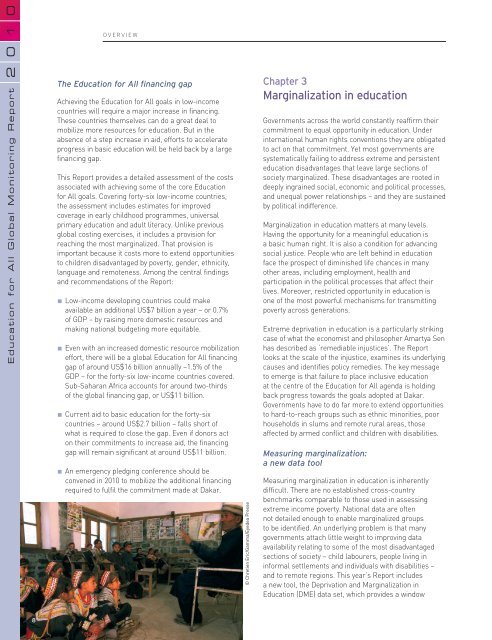 Reaching the marginalized: EFA global monitoring report, 2010; 2010