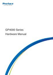 GP4000 Series Hardware Manual - Pro-face America HMI Store