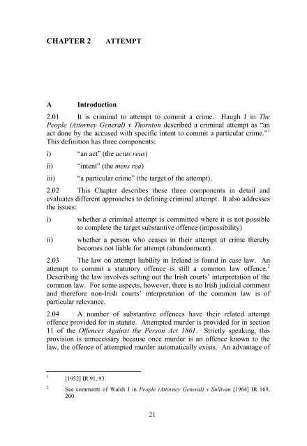 Consultation Paper on Inchoate Offences - Law Reform Commission