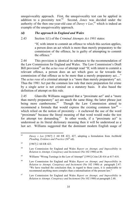 Consultation Paper on Inchoate Offences - Law Reform Commission