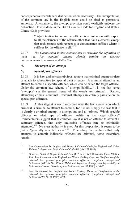 Consultation Paper on Inchoate Offences - Law Reform Commission