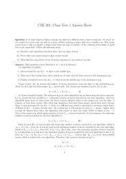 CSE 301: Class Test 1 Answer Sheet