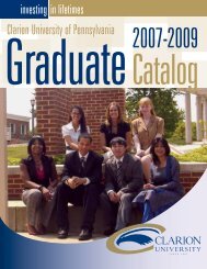 Graduate - Clarion University