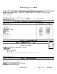 Smith & Nephew Secura Extra Protective Cream (EPC) MSDS Sheets