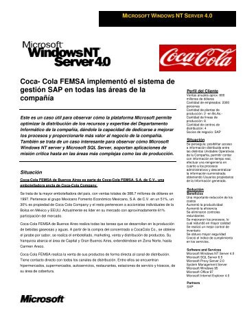 Coca- Cola FEMSA implementÃ³ el sistema de gestiÃ³n ... - Microsoft
