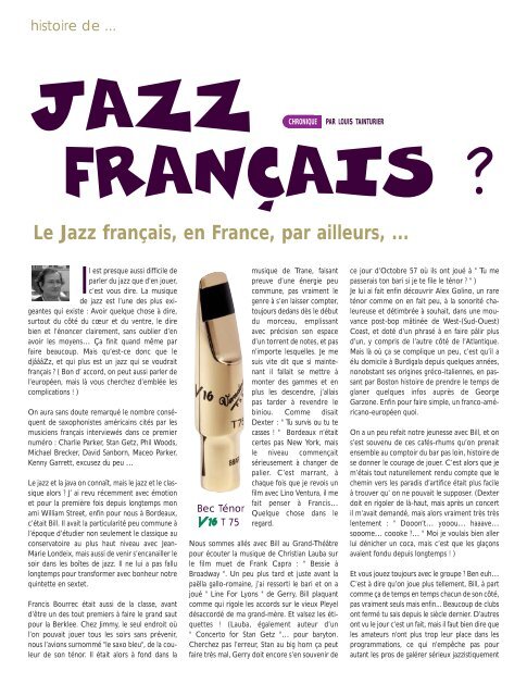 La French Touch et la situation du jazz en France - vandoren