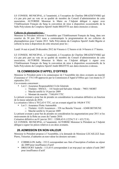 COMPTE RENDU DE LA REUNION DU 29 ... - Ville de Harnes