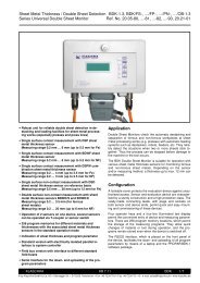 Sheet Metal Thickness / Double Sheet Detection BDK-1.3 ... - Klaschka