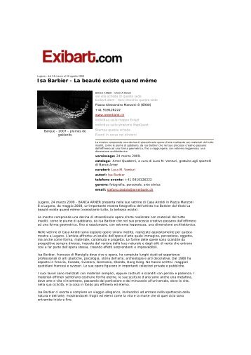 24_03_09 Exibart_com-Isa Barbier.pdf - Banca Arner