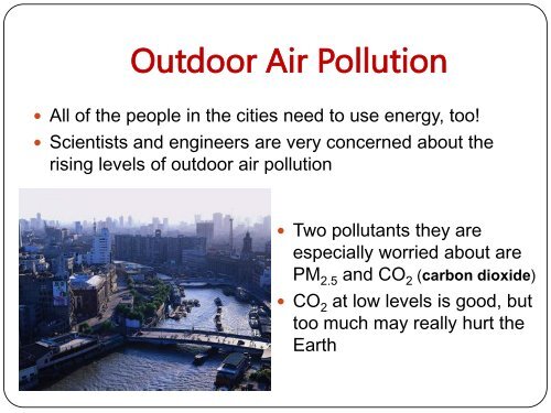 Air Pollution in China Presentation (pdf) - Teach Engineering