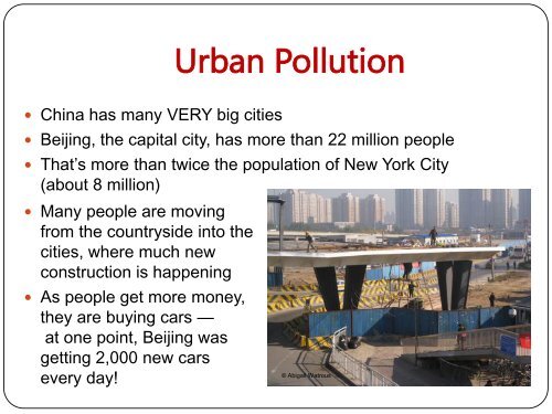 Air Pollution in China Presentation (pdf) - Teach Engineering