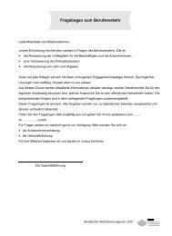 Fragebogen zum Berufsverkehr - Clever Pendeln