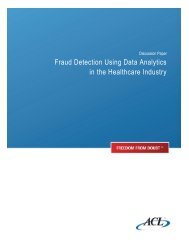 Fraud Detection Using Data Analytics in the Healthcare ... - Acl.com