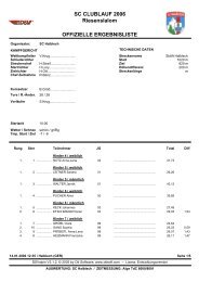 SC CLUBLAUF 2006 Riesenslalom OFFIZIELLE ... - SC Halblech