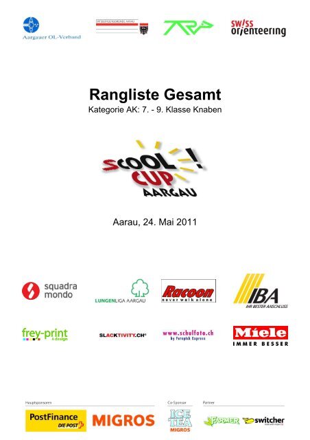 Rangliste Gesamt - sCOOL!