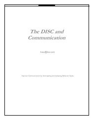 The DISC and Communication - Keller Williams Realty