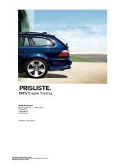 E61 - 5-serie Touring 03_2010 Veiledende prisliste PDF ... - BMW
