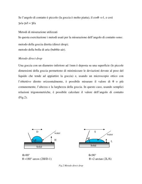 ESERCITAZIONE DI LABORATORIO DI CHIMICA