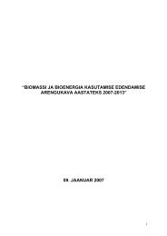 biomassi ja bioenergia kasutamise edendamise arengukava