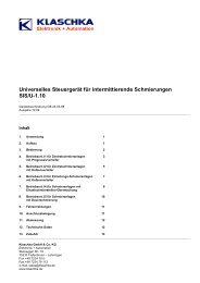 Universelles Steuergerät für intermittierende ... - Klaschka