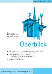 Überblick - Evangelische Kirchengemeinde Oberesslingen