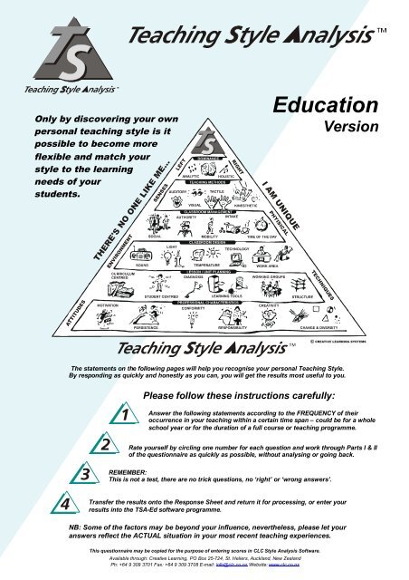TSA Ed Questionnaire.pdf - Creative Learning Company
