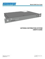 Shure UA845 User Guide English - J&H Licht en Geluid