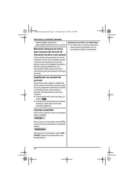 MANUAL DE USUARIO KX-TG6441LAT(es) - Panasonic