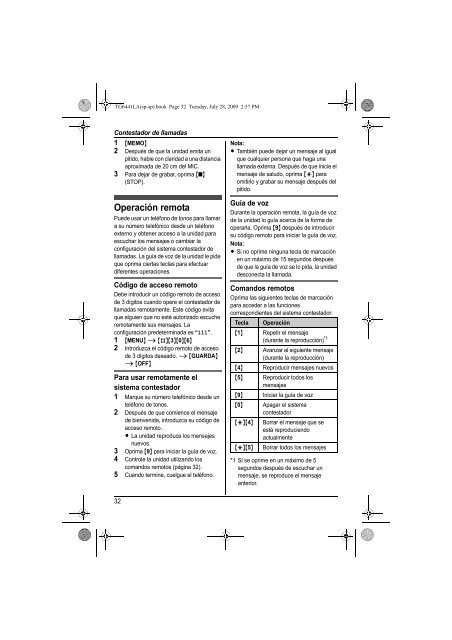 MANUAL DE USUARIO KX-TG6441LAT(es) - Panasonic