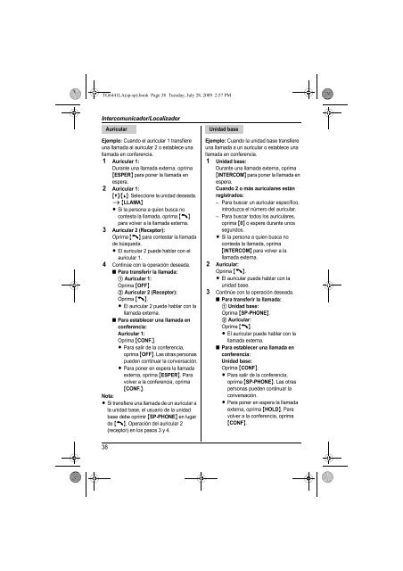 MANUAL DE USUARIO KX-TG6441LAT(es) - Panasonic