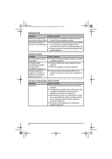 MANUAL DE USUARIO KX-TG6441LAT(es) - Panasonic