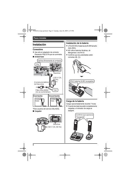 MANUAL DE USUARIO KX-TG6441LAT(es) - Panasonic