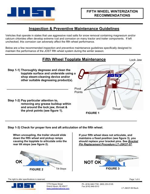 Fifth Wheel Winterization - JOST International