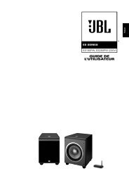 GUIDE DE L'UTILISATEUR - JBL