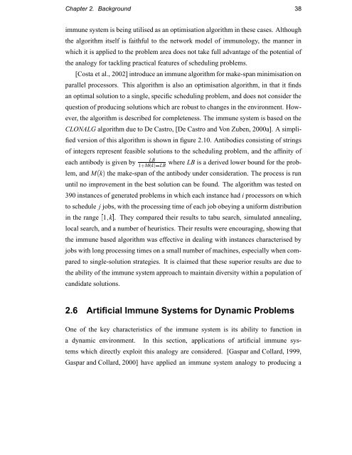 Immunology as a Metaphor for Computational ... - Napier University