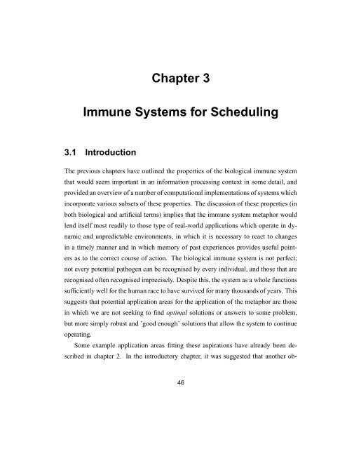 Immunology as a Metaphor for Computational ... - Napier University