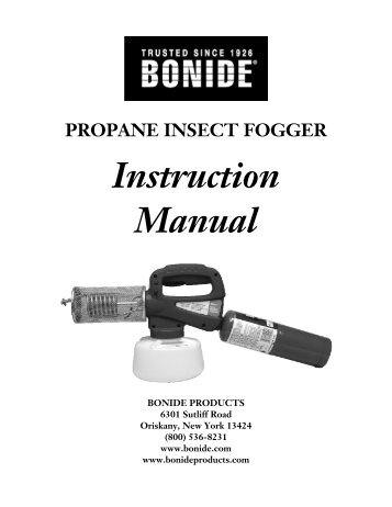 PROPANE INSECT FOGGER Instruction Manual - Bonide