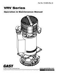 VRV5 Operations and Maintenance Manual - Gast Manufacturing, Inc.