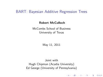 BART: Bayesian Additive Regression Trees - Rob-mcculloch.org