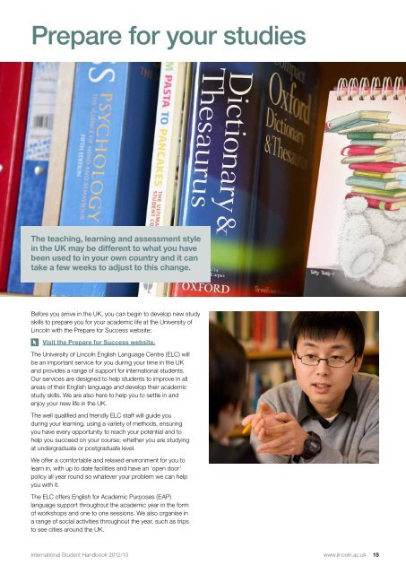 International Student Handbook 2012 - University of Lincoln