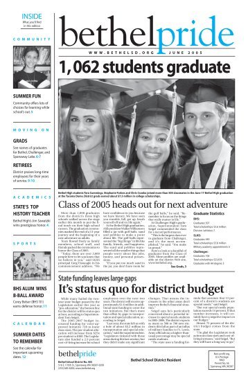 1, 062 students graduate - Bethel School District